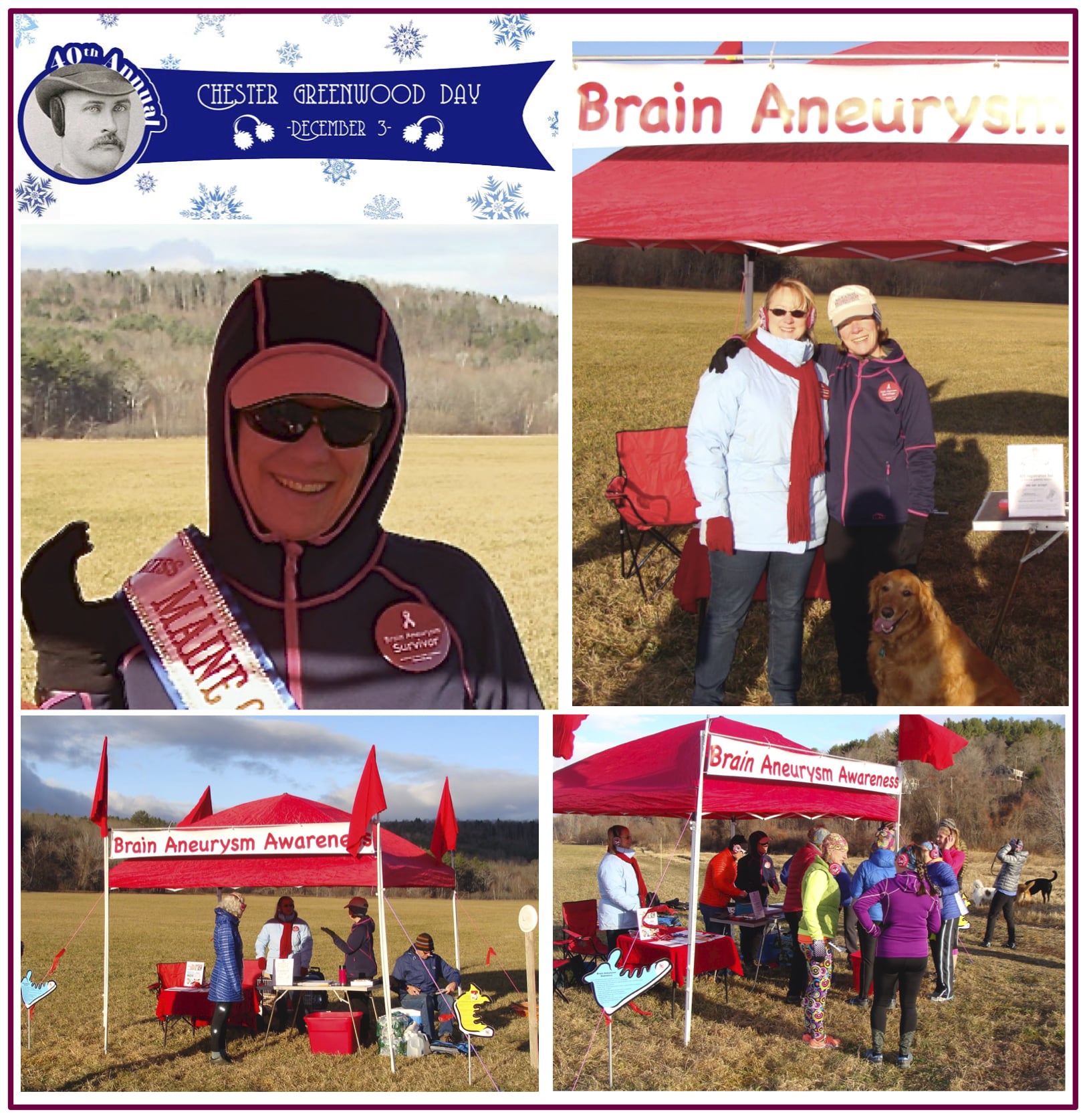 Photo collage brain aneurysm awareness event