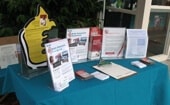 Awareness table at Friendlys event