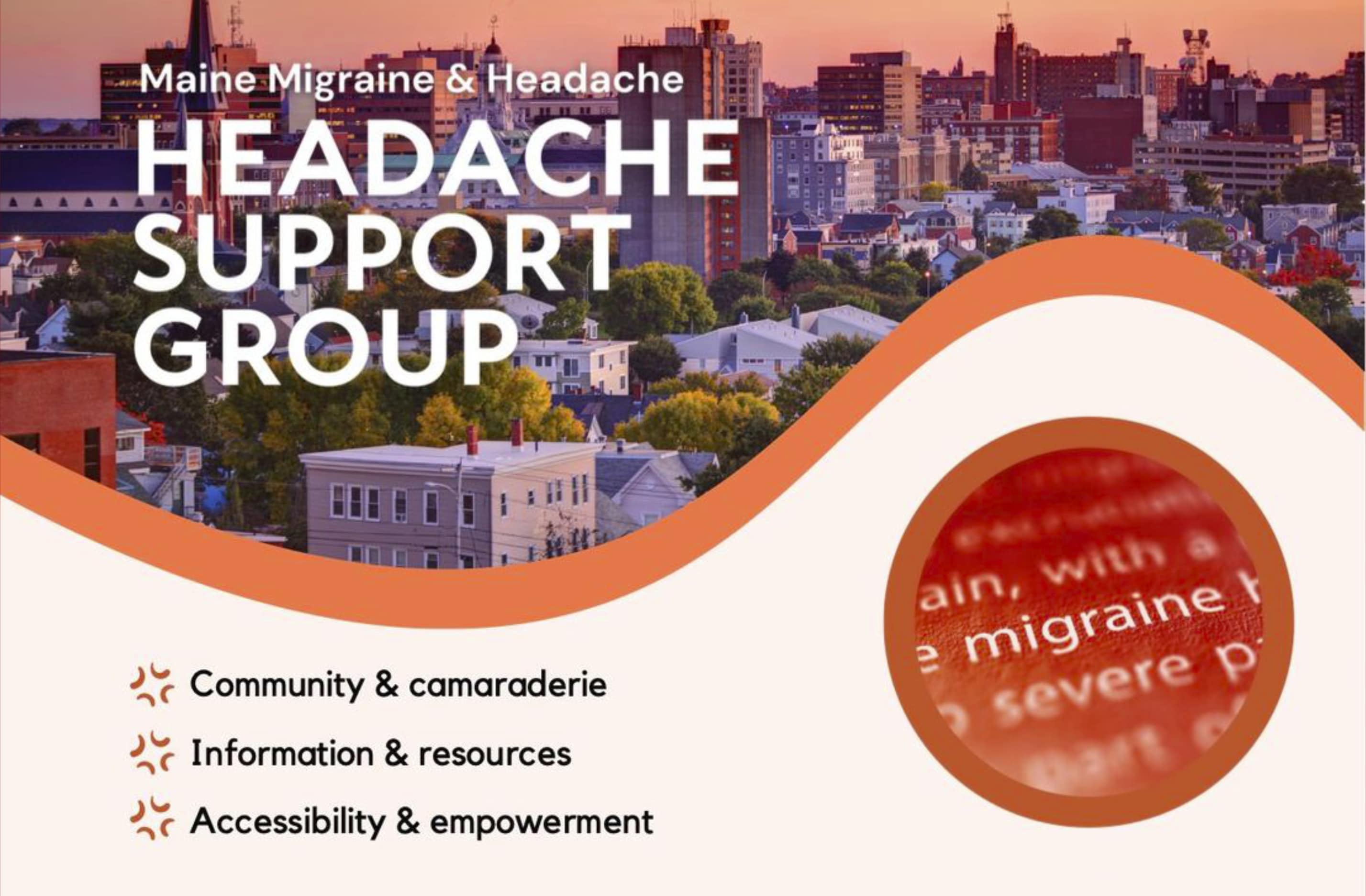 Headache support group graphic
